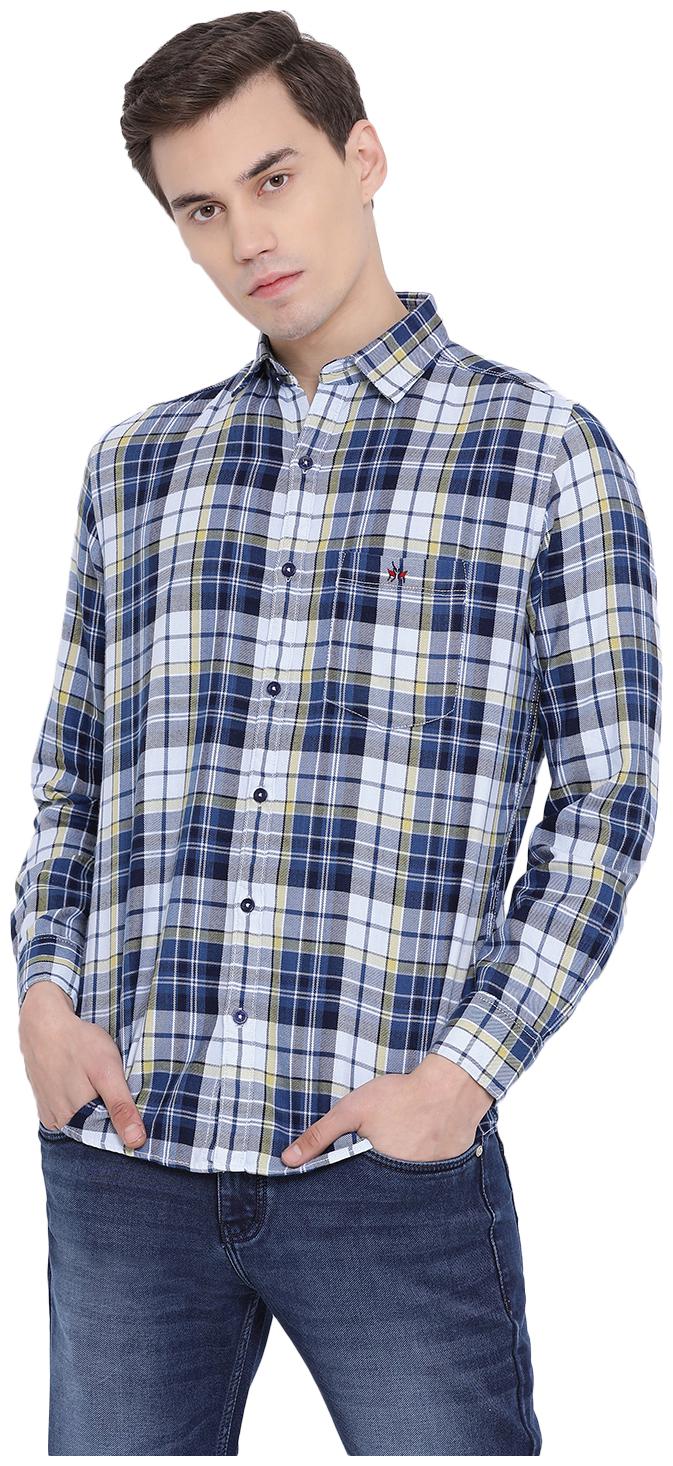 

Crimsoune Club Men White Checked Slim Fit Casual Shirt