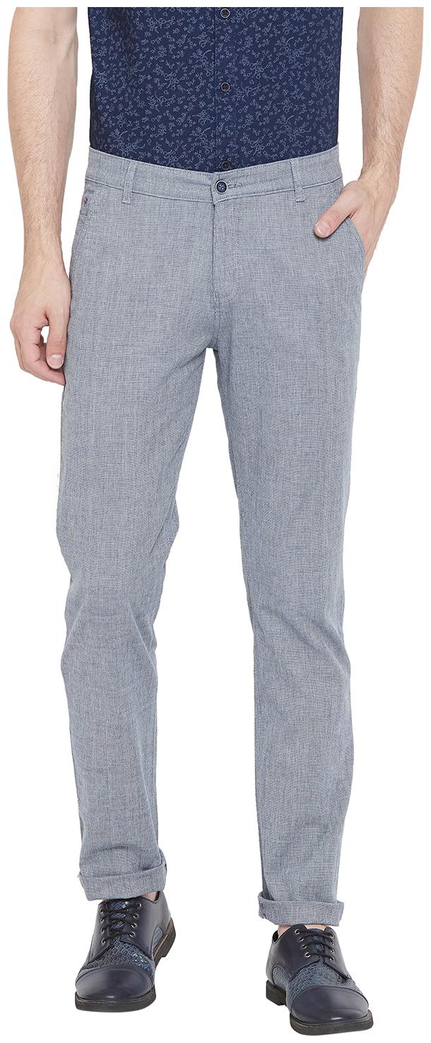 

Crimsoune Club Men Blue Solid Regular fit Regular trousers