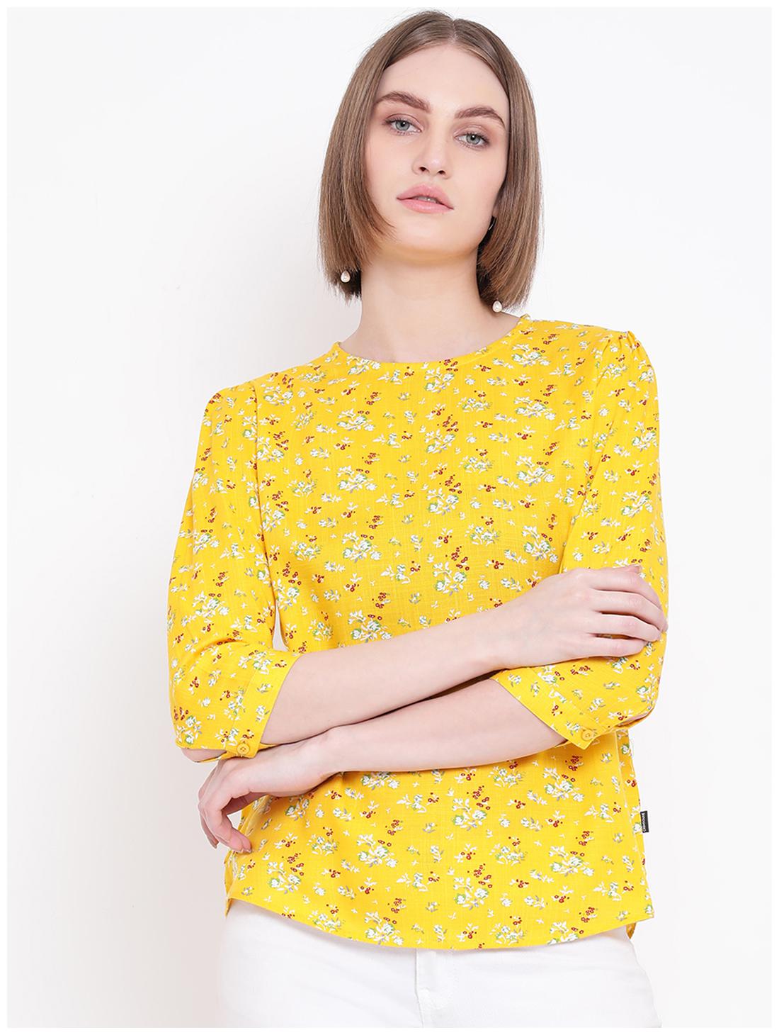 

Crimsoune Club Women Floral Regular top - Yellow