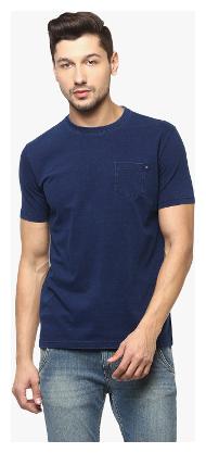 

Crimsoune Club Men Blue Slim fit Cotton Round neck T-Shirt - Pack Of 1