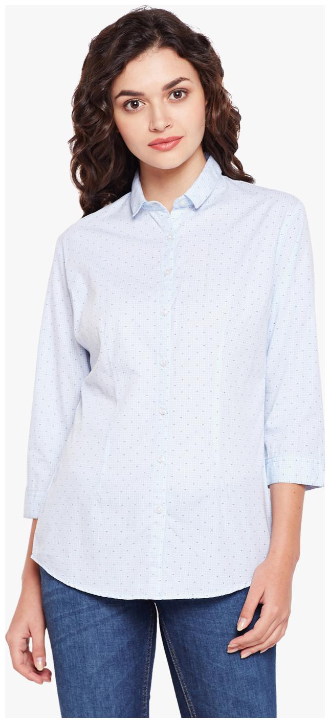 

Crimsoune Club Women White Printed Slim Fit Shirt