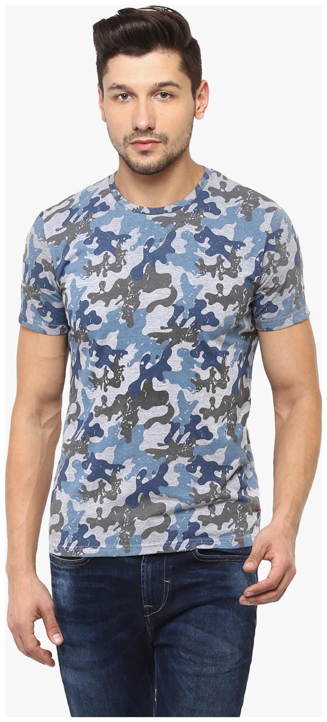 

Crimsoune Club Men Grey Slim fit Cotton Round neck T-Shirt - Pack Of 1