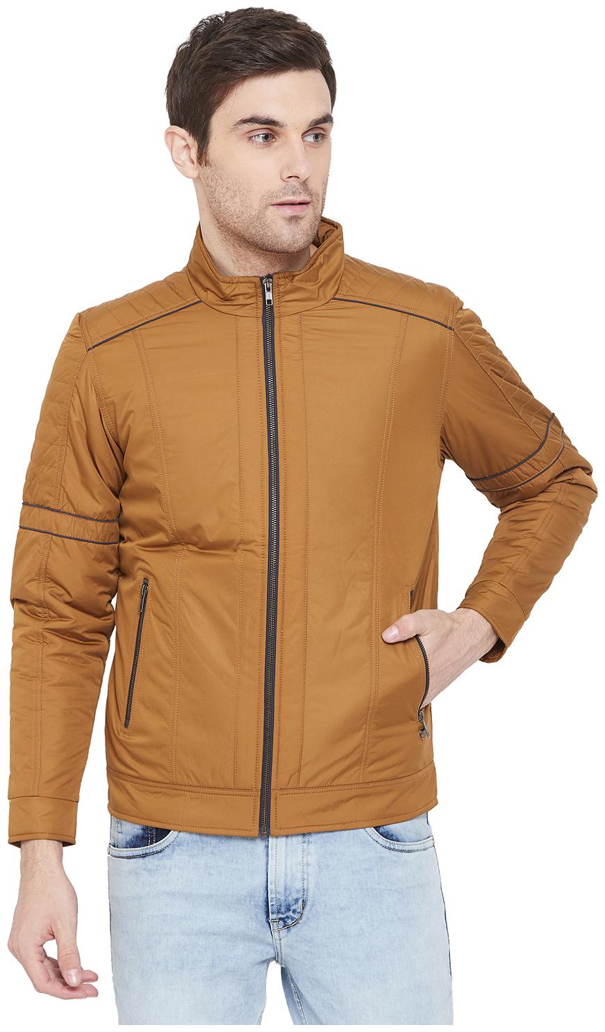 

Crimsoune Club Men Brown Solid Biker jacket