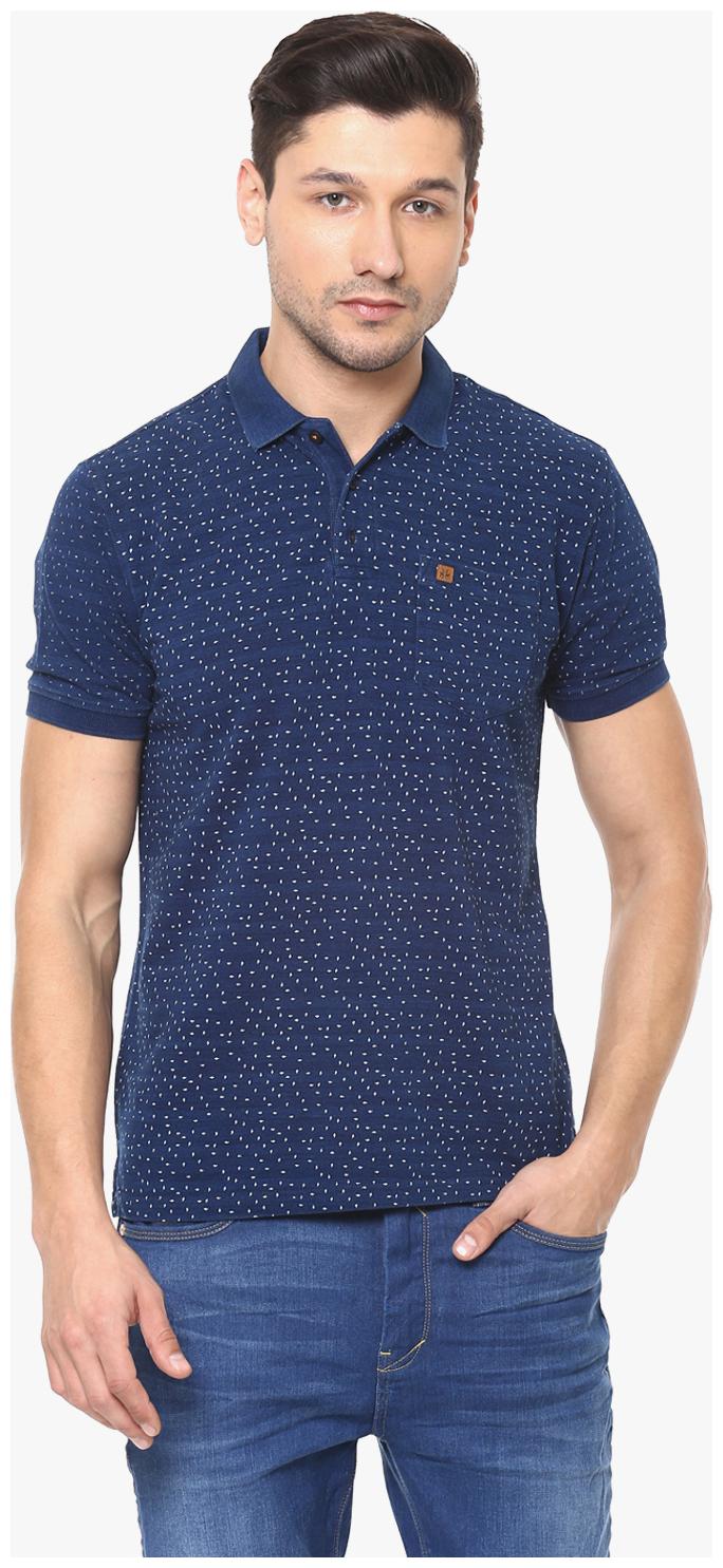 

Crimsoune Club Men Blue Slim fit Cotton Polo collar T-Shirt - Pack Of 1