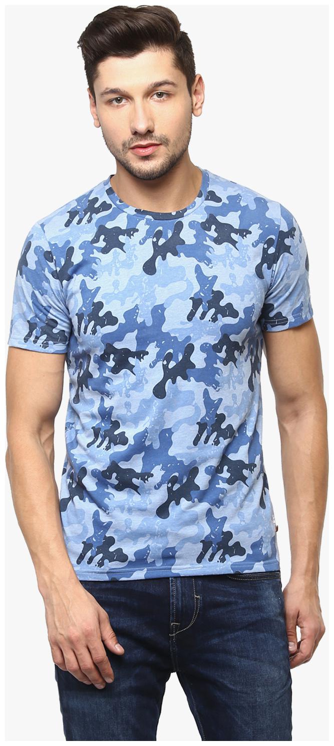 

Crimsoune Club Men Blue Slim fit Cotton Round neck T-Shirt - Pack Of 1