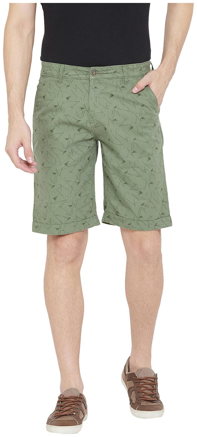 

Crimsoune Club Men s Printed Olive Regular Shorts