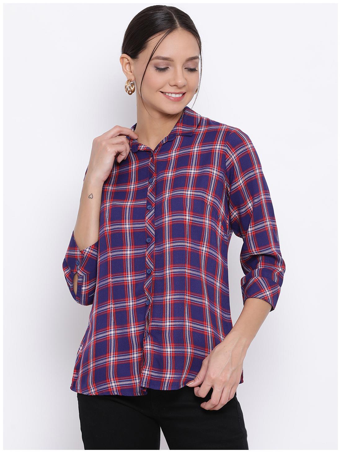 

Crimsoune Club Women Multi Checked Slim Fit Shirt