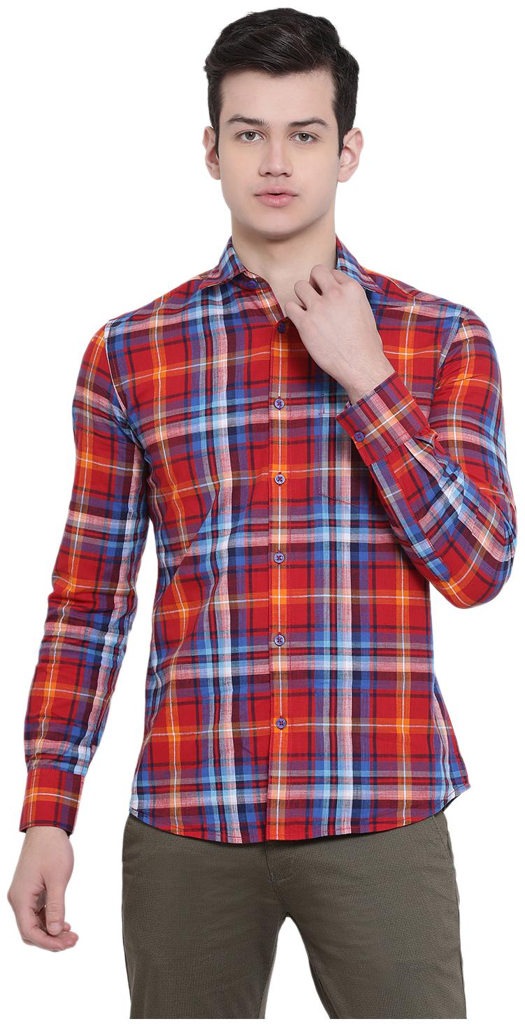 

Crimsoune Club Men Multi Checked Slim Fit Casual Shirt