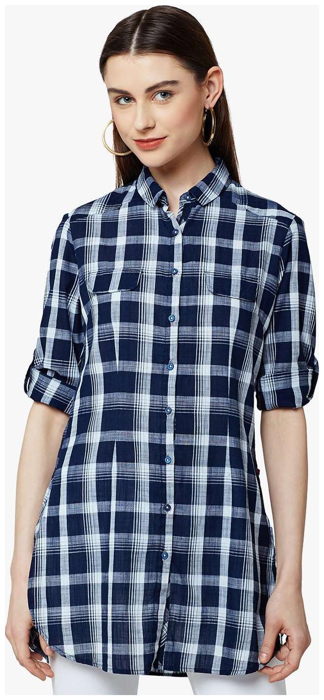 

Crimsoune Club Women Printed A-line top - Blue