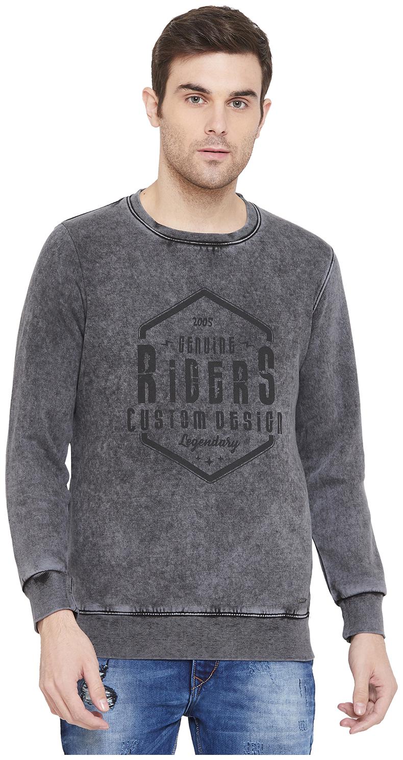 

Crimsoune Club Men Grey Round neck Sweatshirt