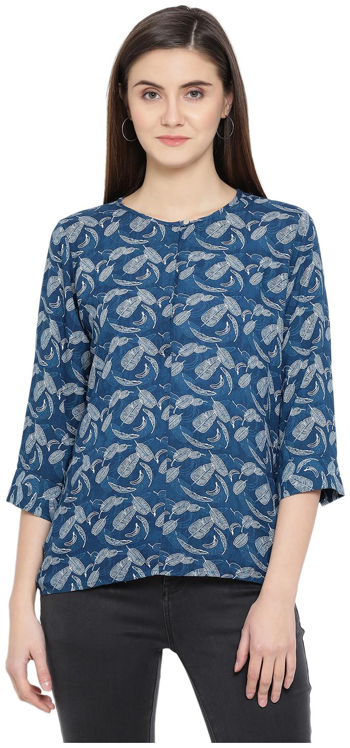 

Crimsoune Club Women Printed Regular top - Blue