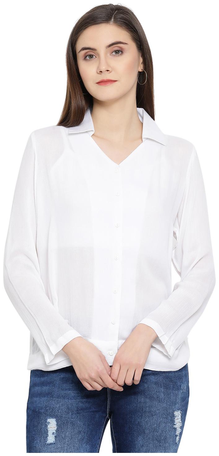 

Crimsoune Club Women Solid Regular top - White