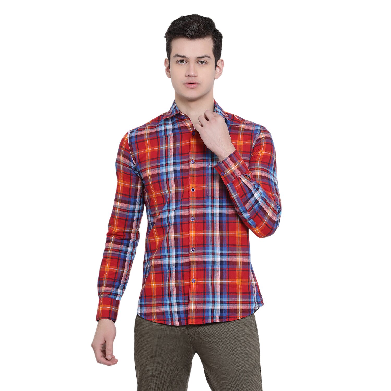 

Crimsoune Club Men Multi Checked Slim Fit Casual Shirt