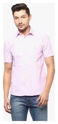 

Crimsoune Club Men White Solid Slim Fit Casual Shirt