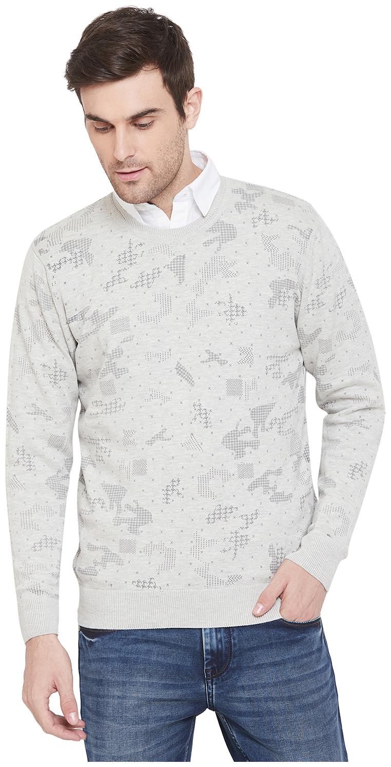 

Crimsoune Club Men Grey Round neck Pullover