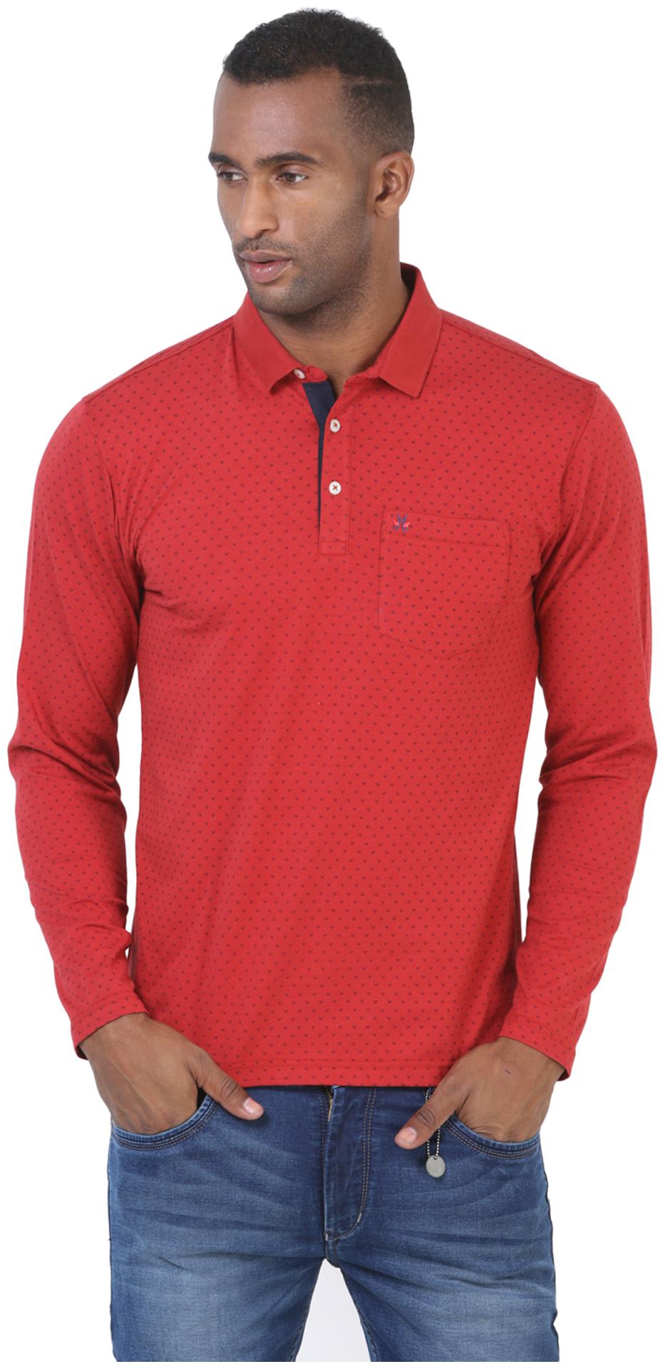 

Crimsoune Club Men Red Slim fit Cotton Polo collar T-Shirt - Pack Of 1