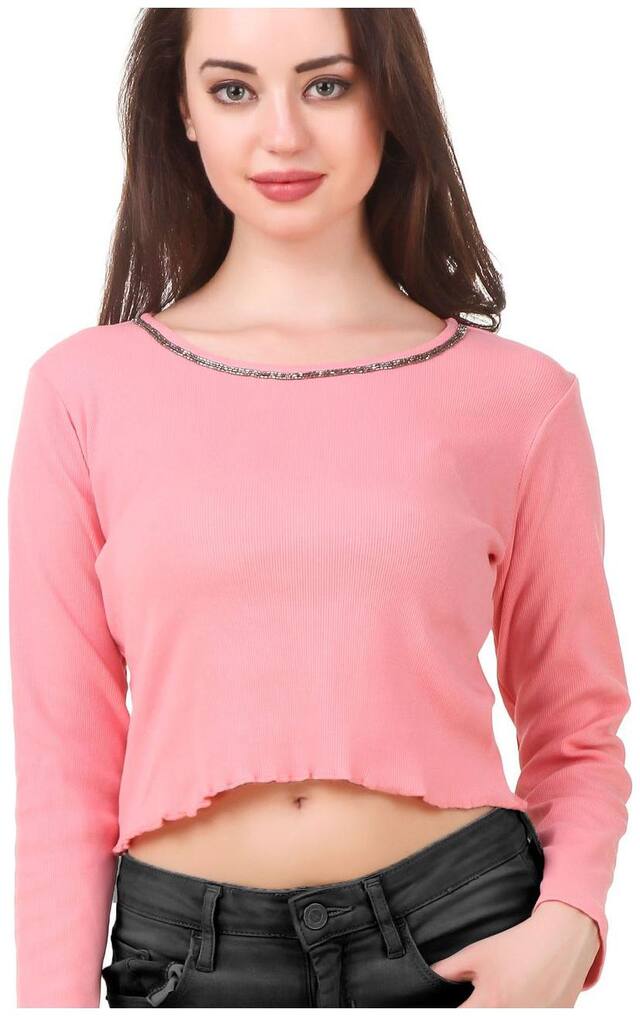 FAIRIANO Women Solid A-line top - Pink
