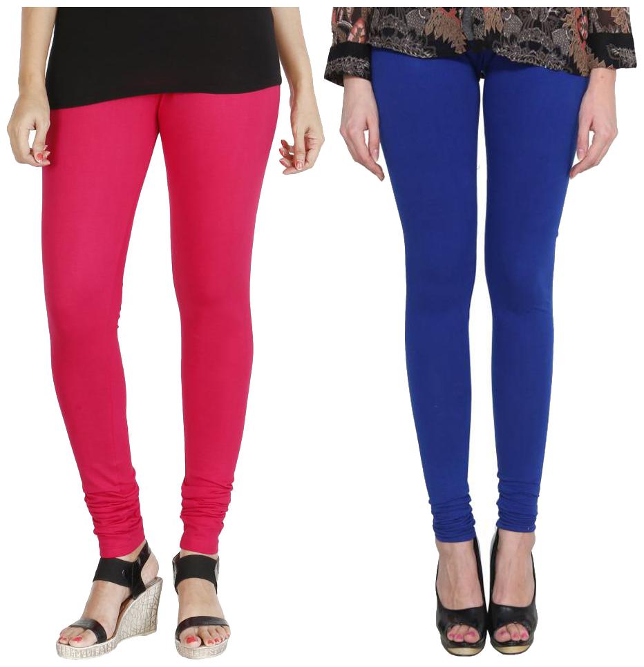 

crospike churidar leggings for womens girls (Pink Blue)