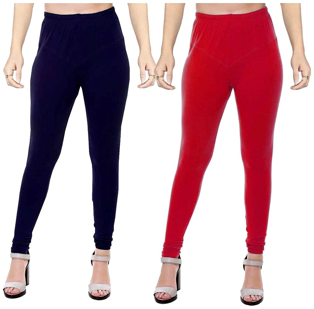 

crospike churidar leggings for womens girls (Dark blue Red)