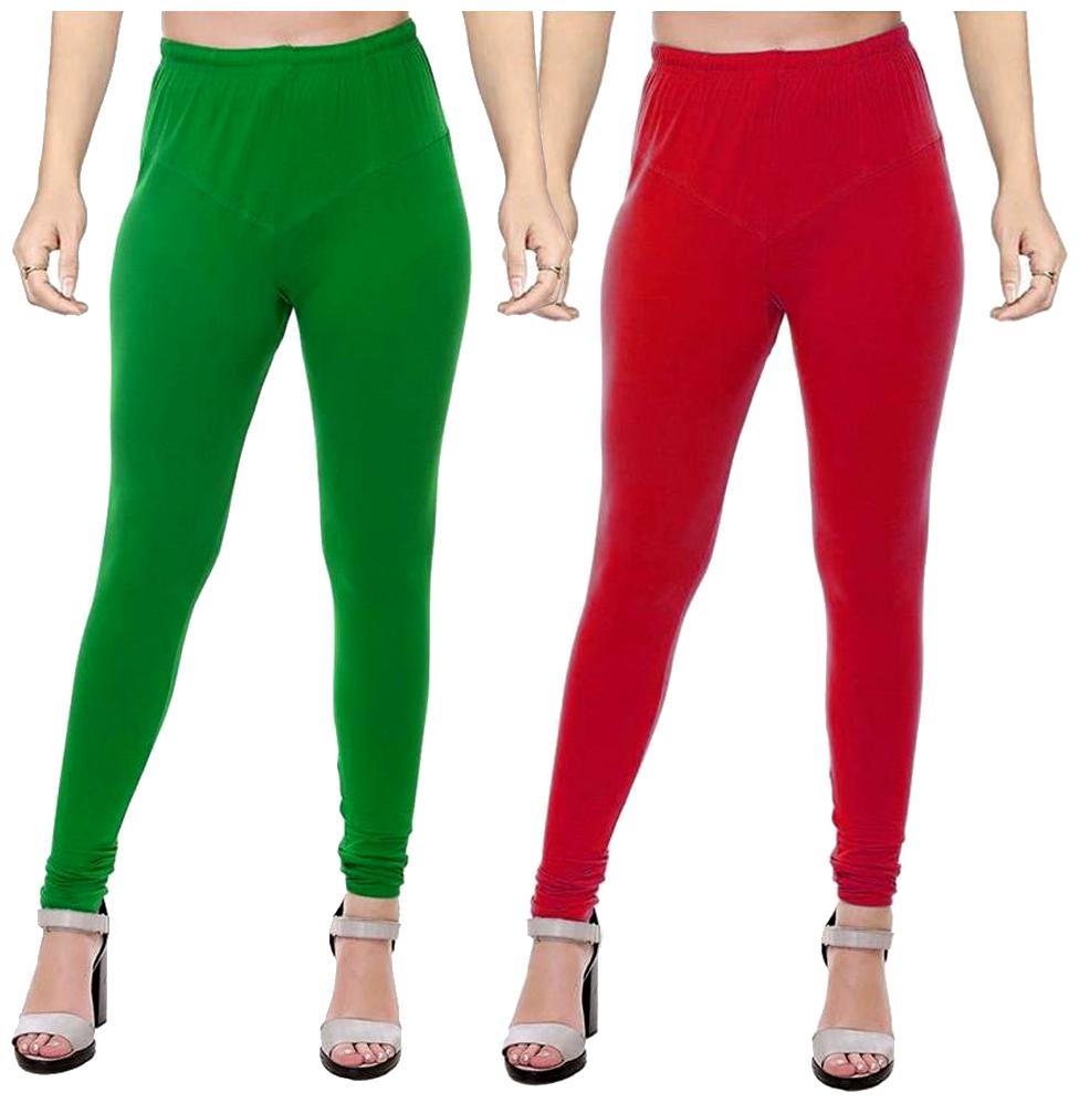 

crospike churidar leggings for womens girls (Green Red )