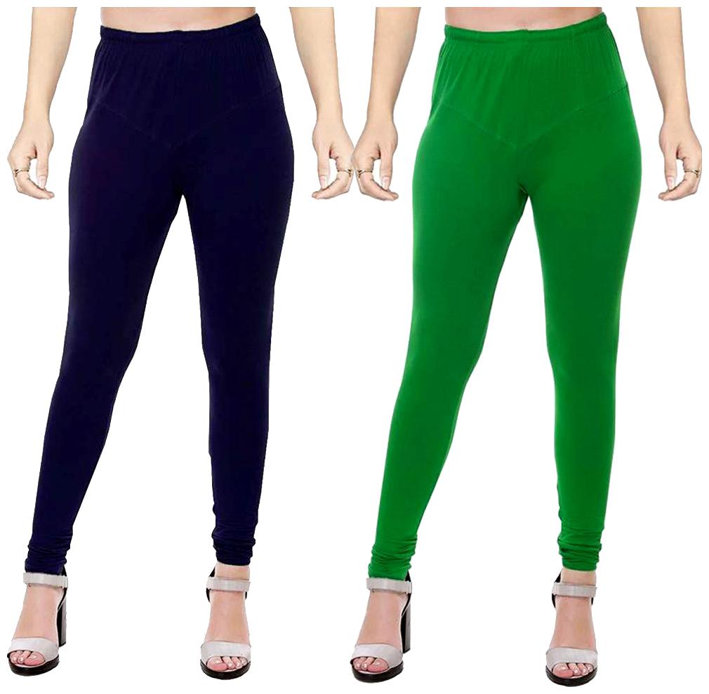 

crospike churidar leggings for womens girls (Dark blue green)