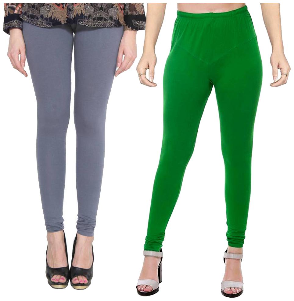 

crospike churidar leggings for womens girls (Gray Green)