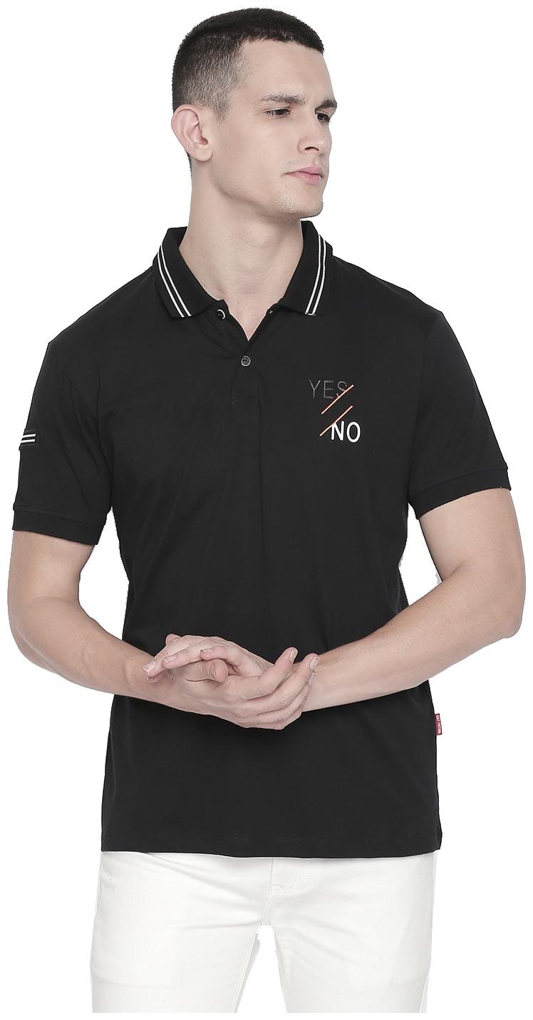 

Cult Fiction Men Black Regular fit Cotton Polo collar T-Shirt - Pack Of 1