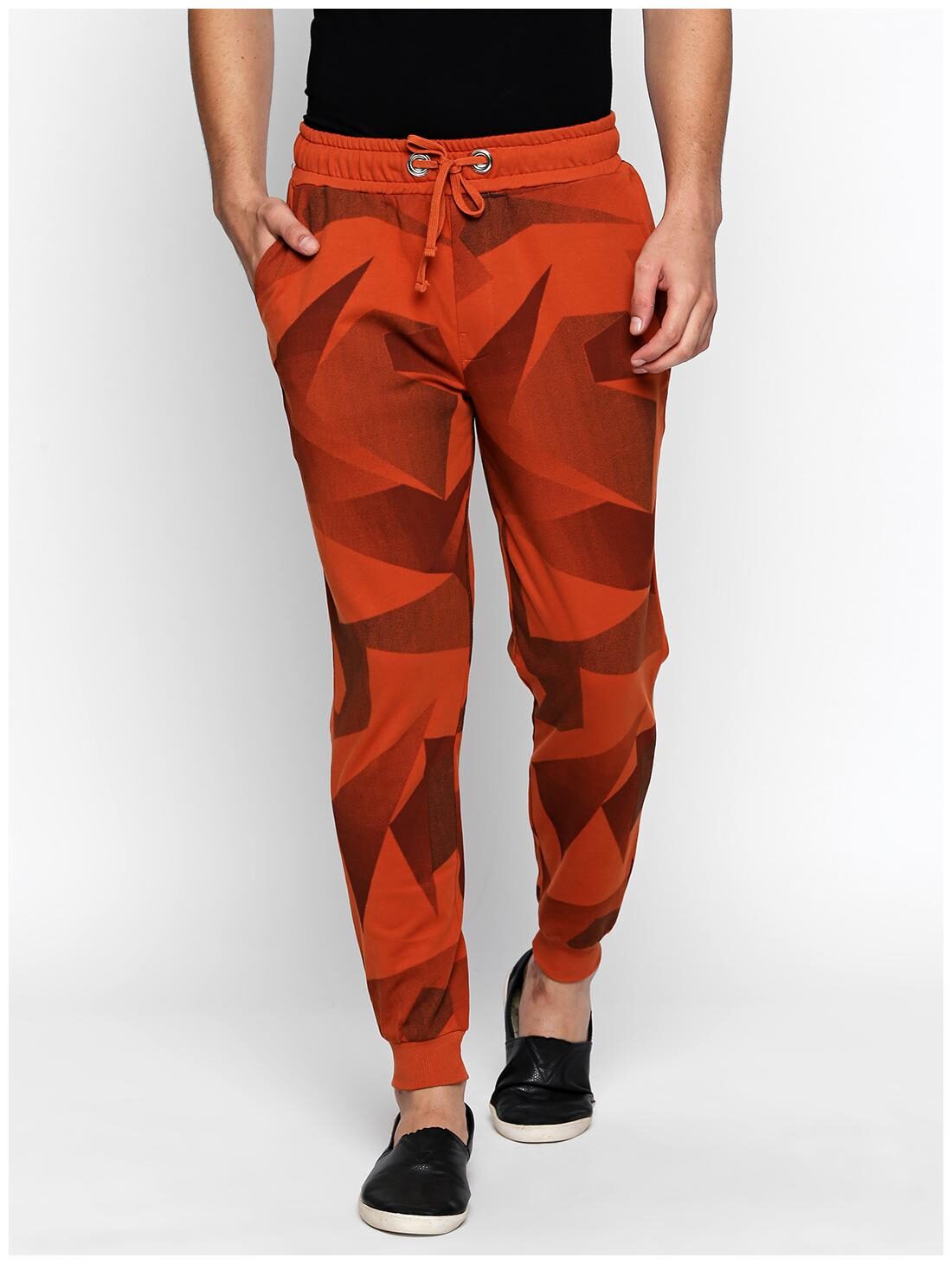 

Cult Fiction Men s Regular Fit 100 Cotton Joggers (Orange)