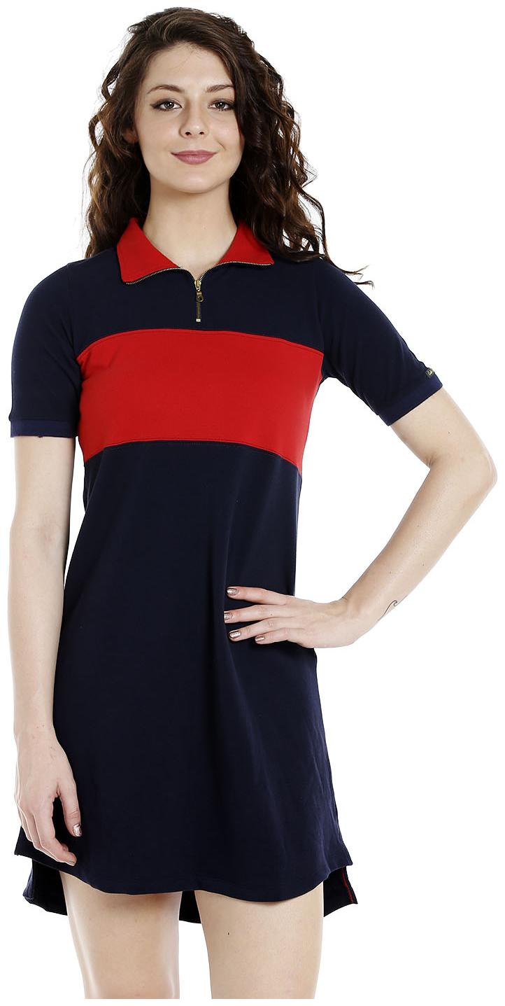 

Cult Fiction Blue Colorblocked Sheath dress