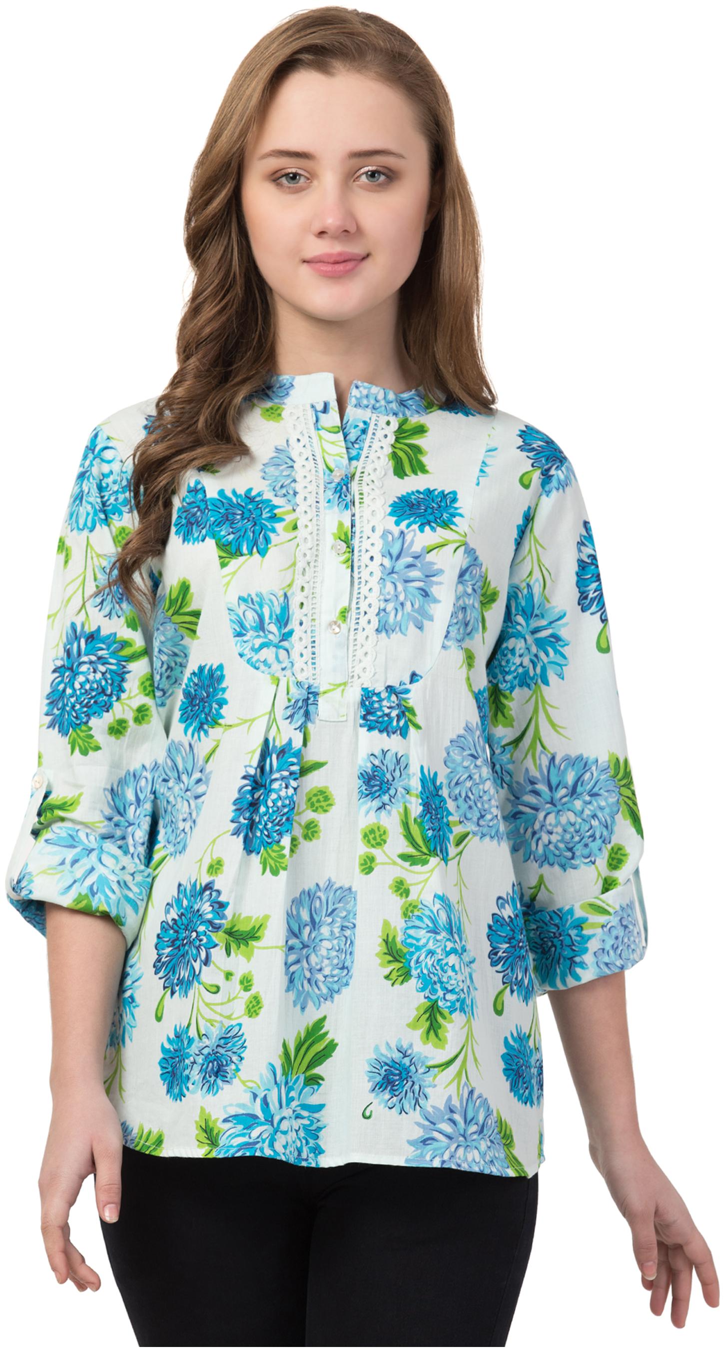

Cwtch Women Floral Regular tunic - Blue