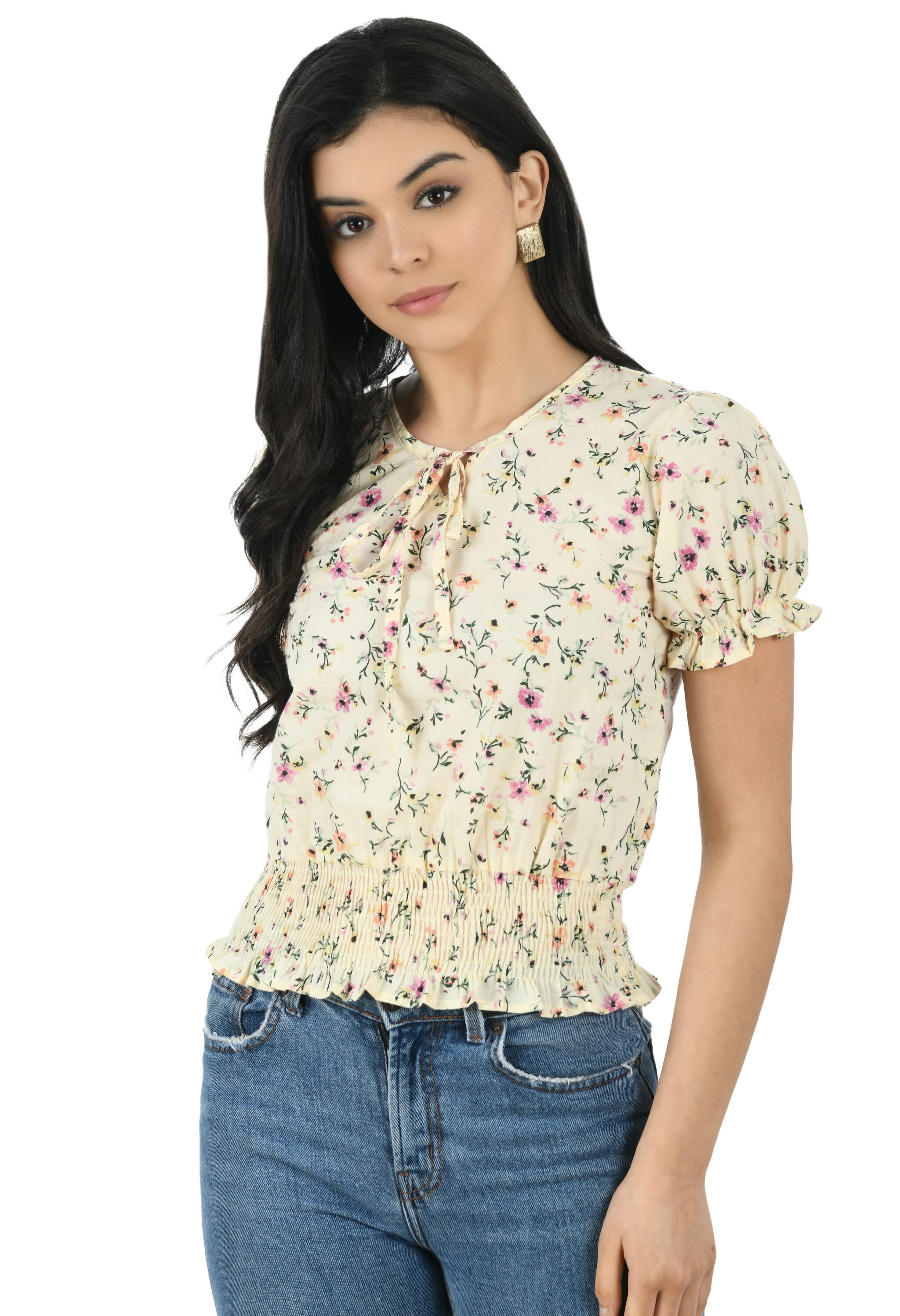 

Cwtch Women Floral Regular top - Cream