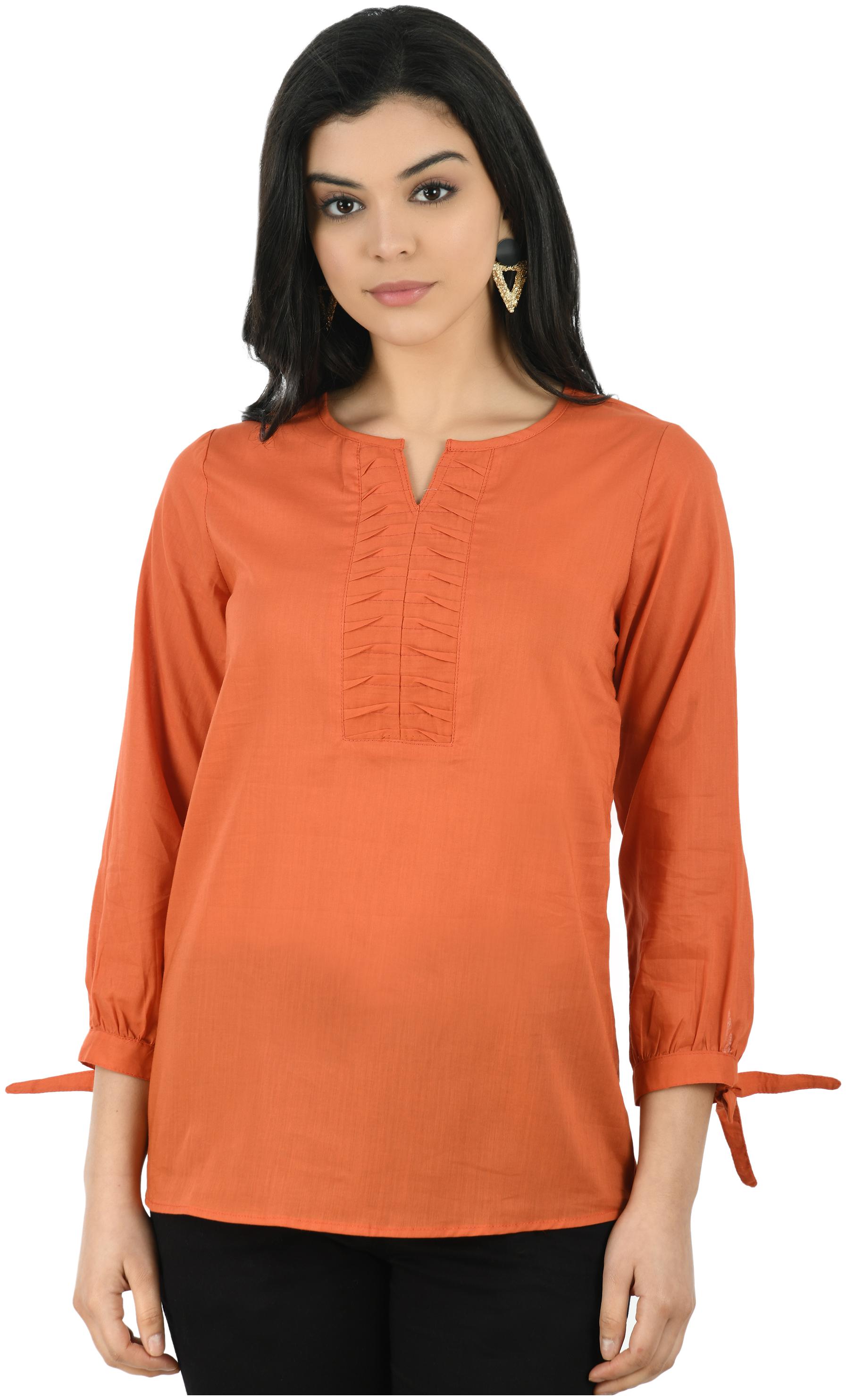 

Cwtch Women Solid Regular top - Orange