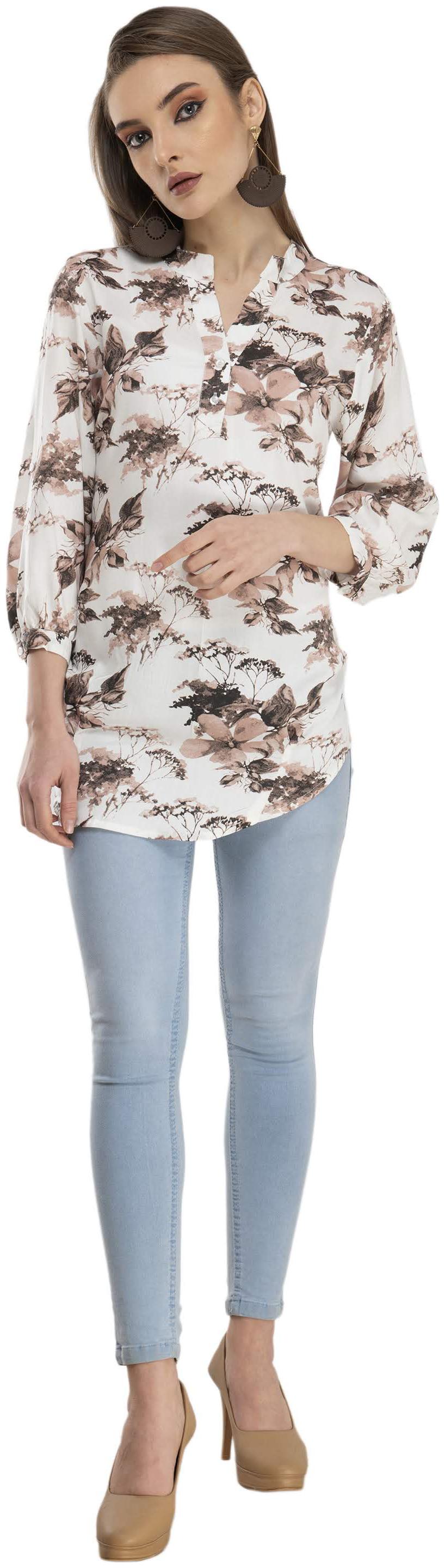 

Cwtch Women Floral Regular tunic - Brown