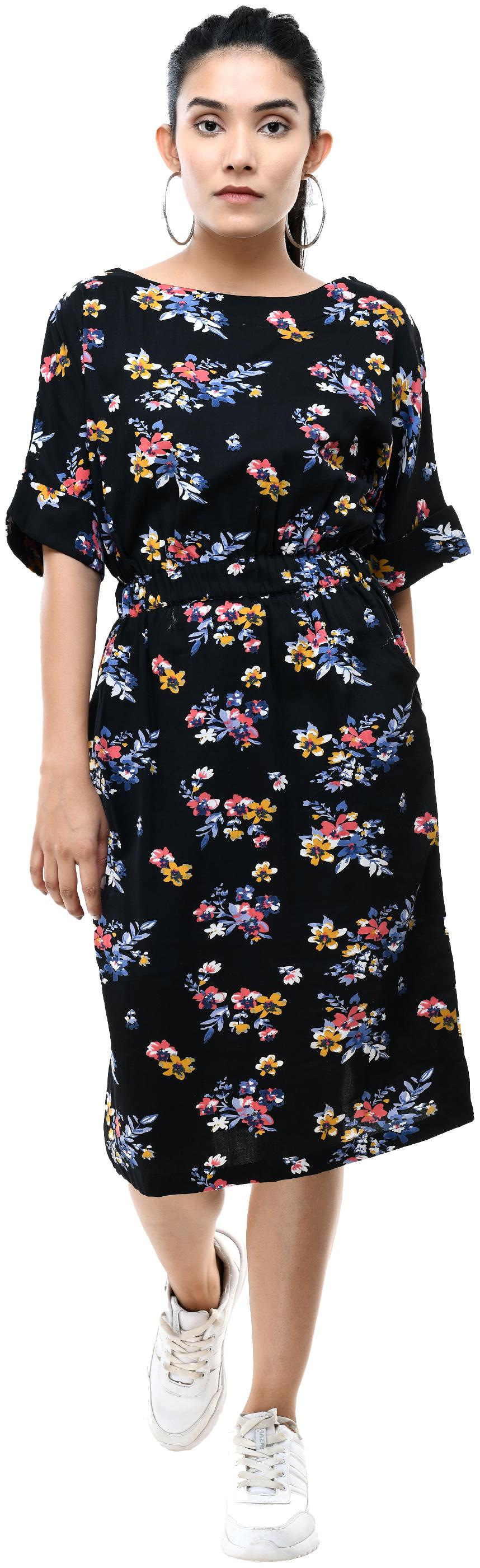 

Cwtch Black Floral Empire dress