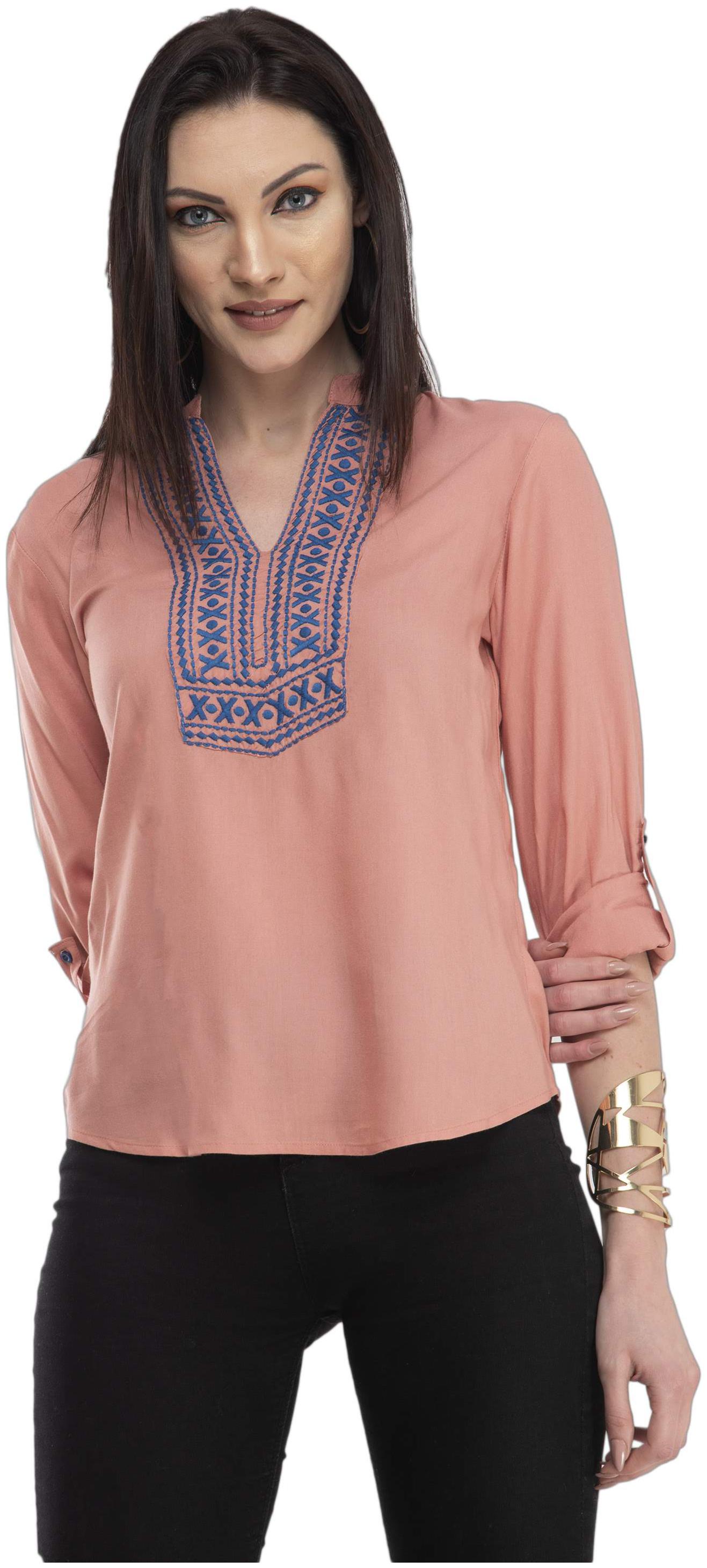 

Cwtch Women Embroidered Regular top - Red