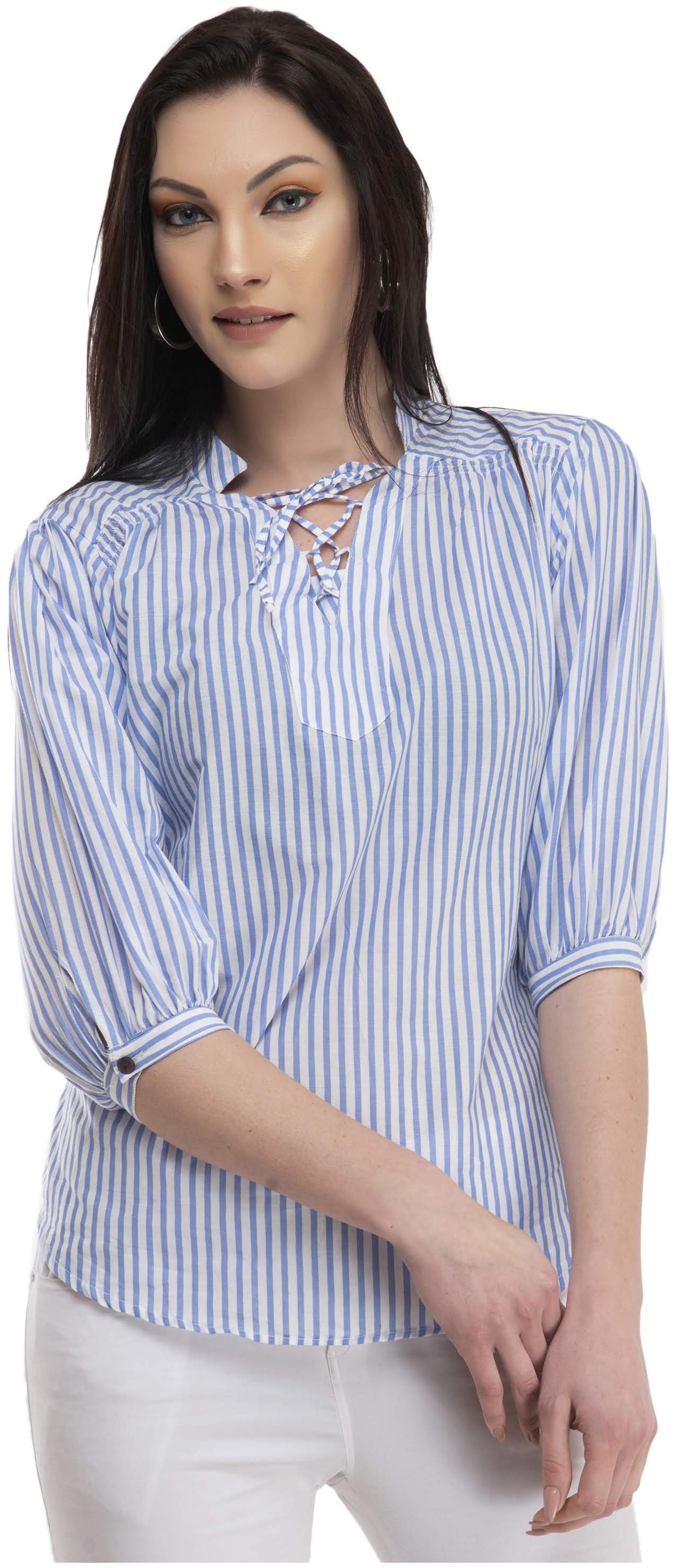 

Cwtch Women Striped Regular top - Blue