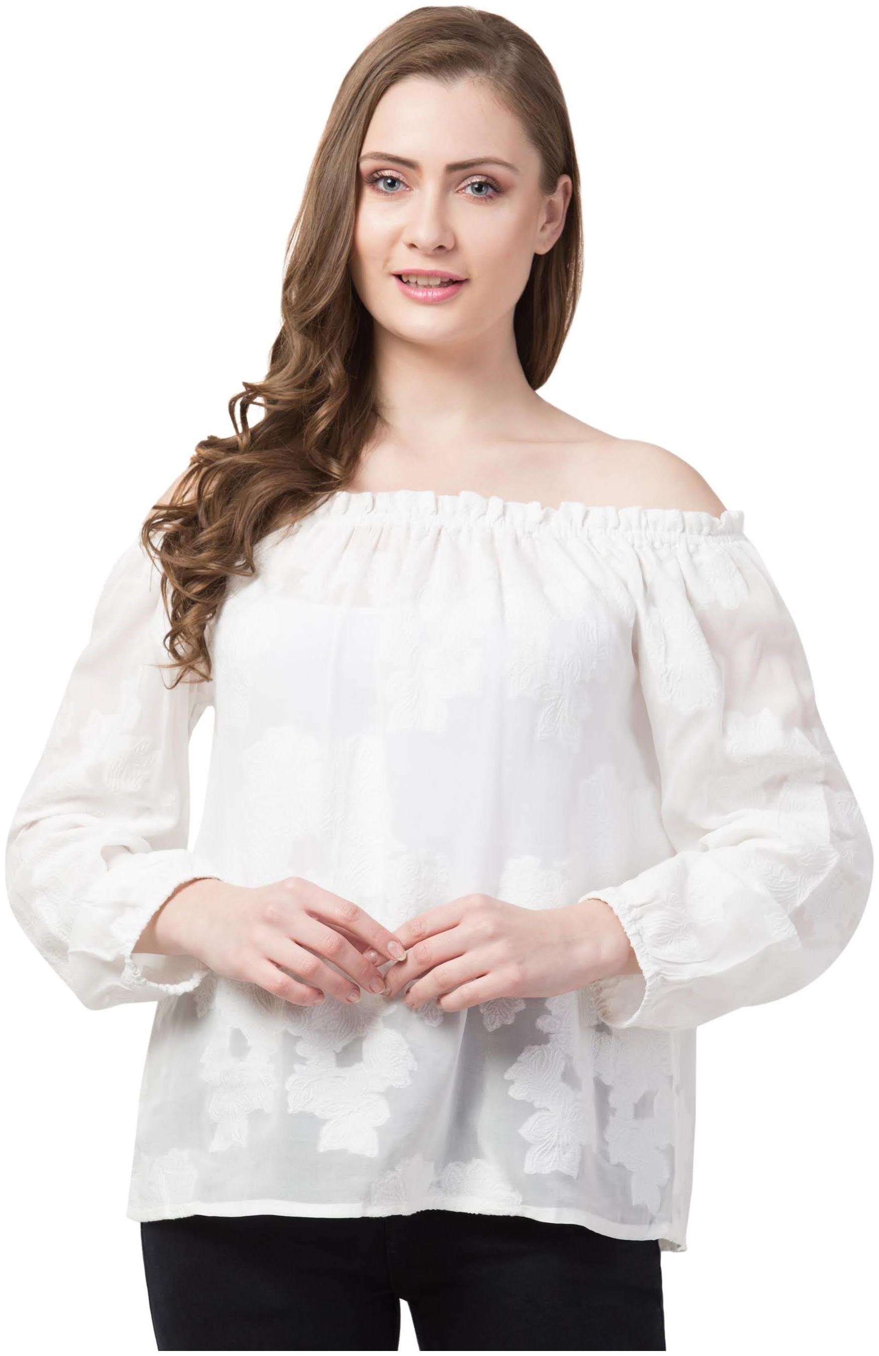 

Cwtch Women Embroidered Regular top - White