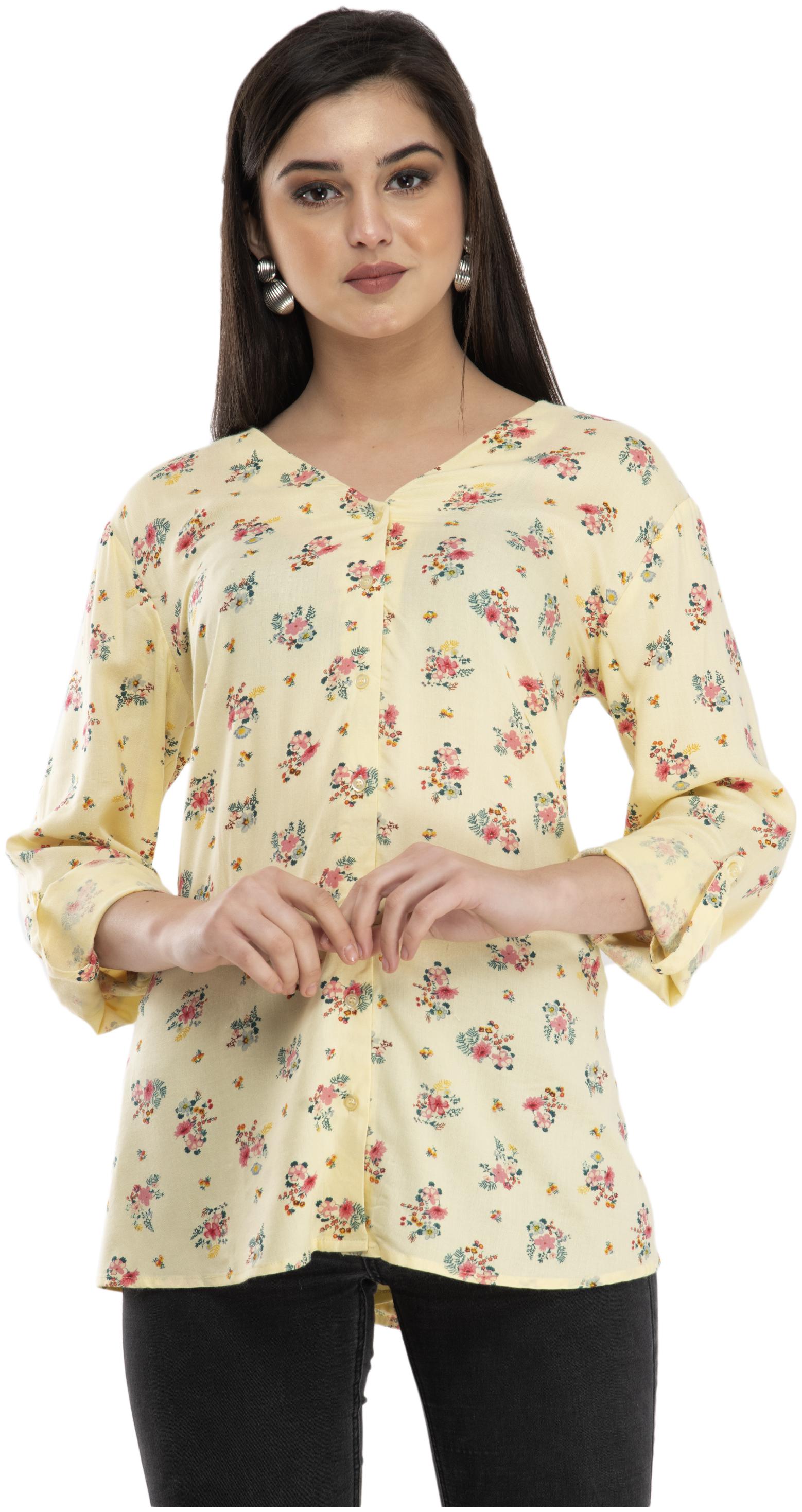 

Cwtch Women Floral Regular tunic - Yellow