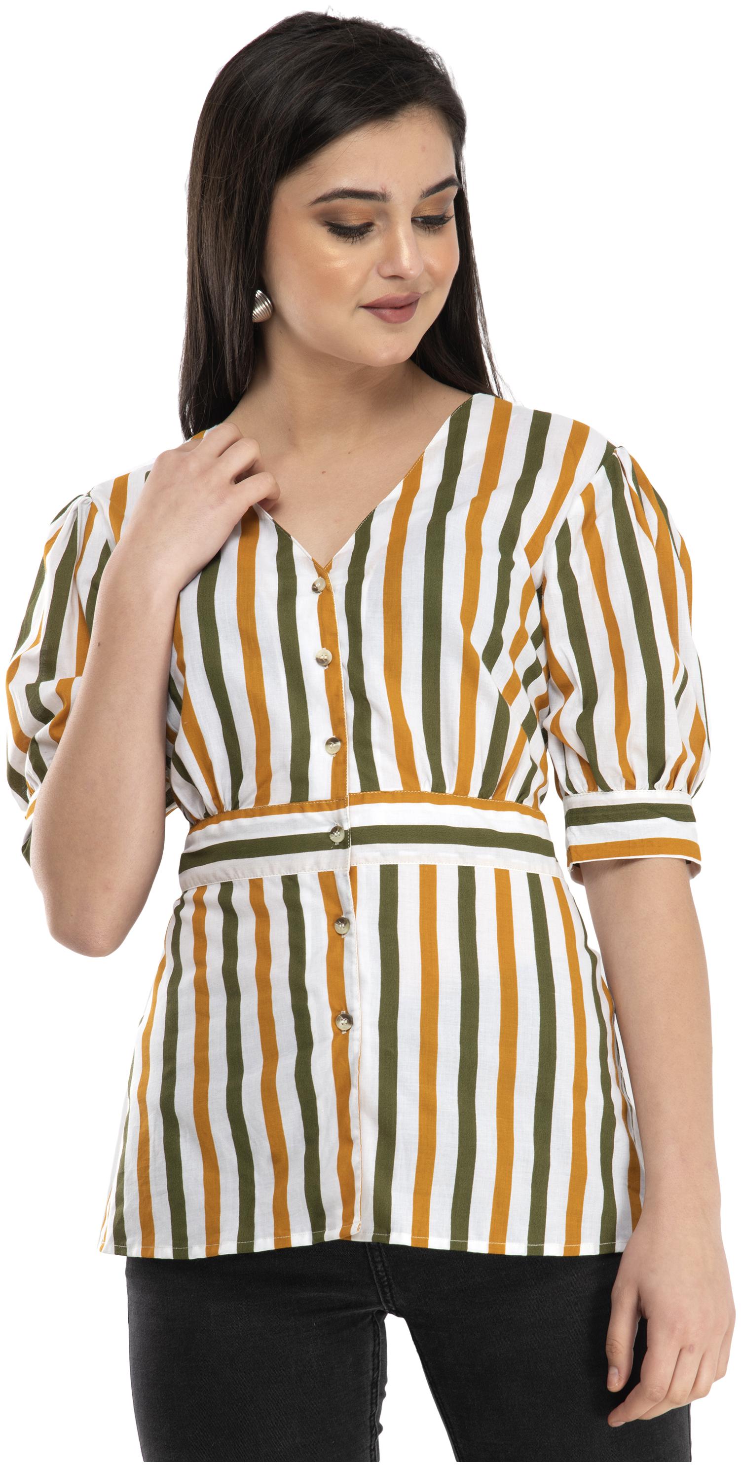 

Cwtch Women Multi Striped Regular Fit Shirt