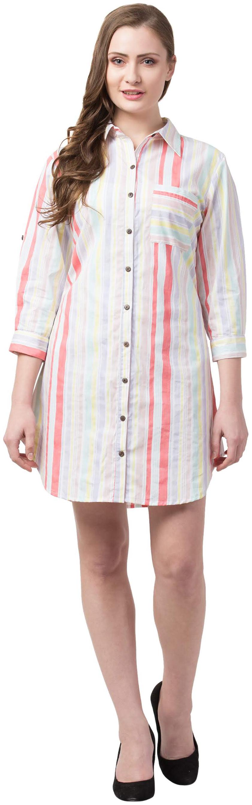 

Cwtch Multi Striped Shirt dress
