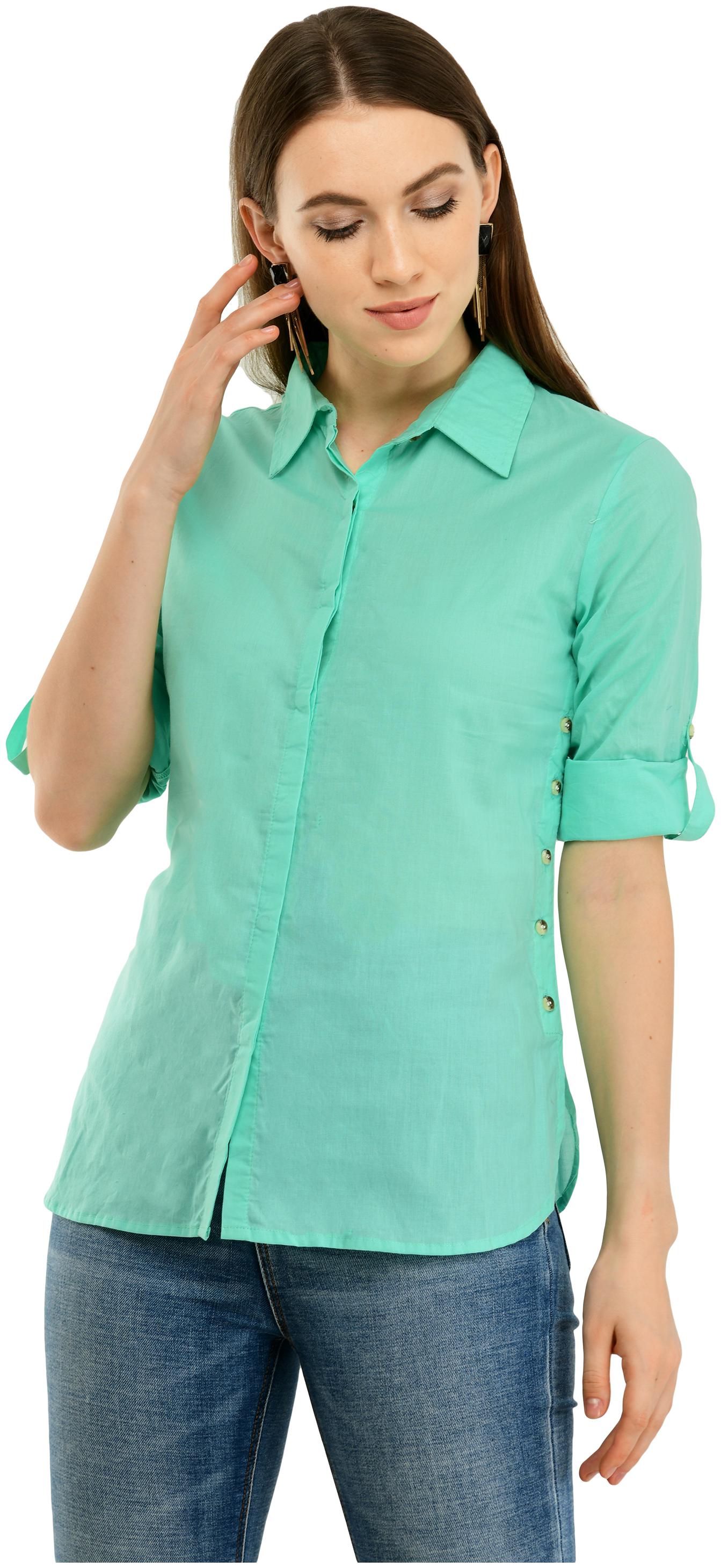 

Cwtch Women Solid Shirt style - Green