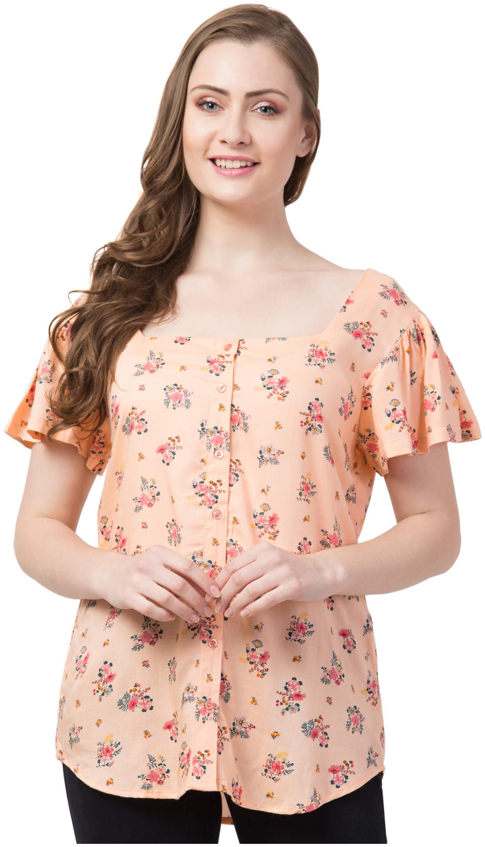 

Cwtch Women Floral Regular top - Peach