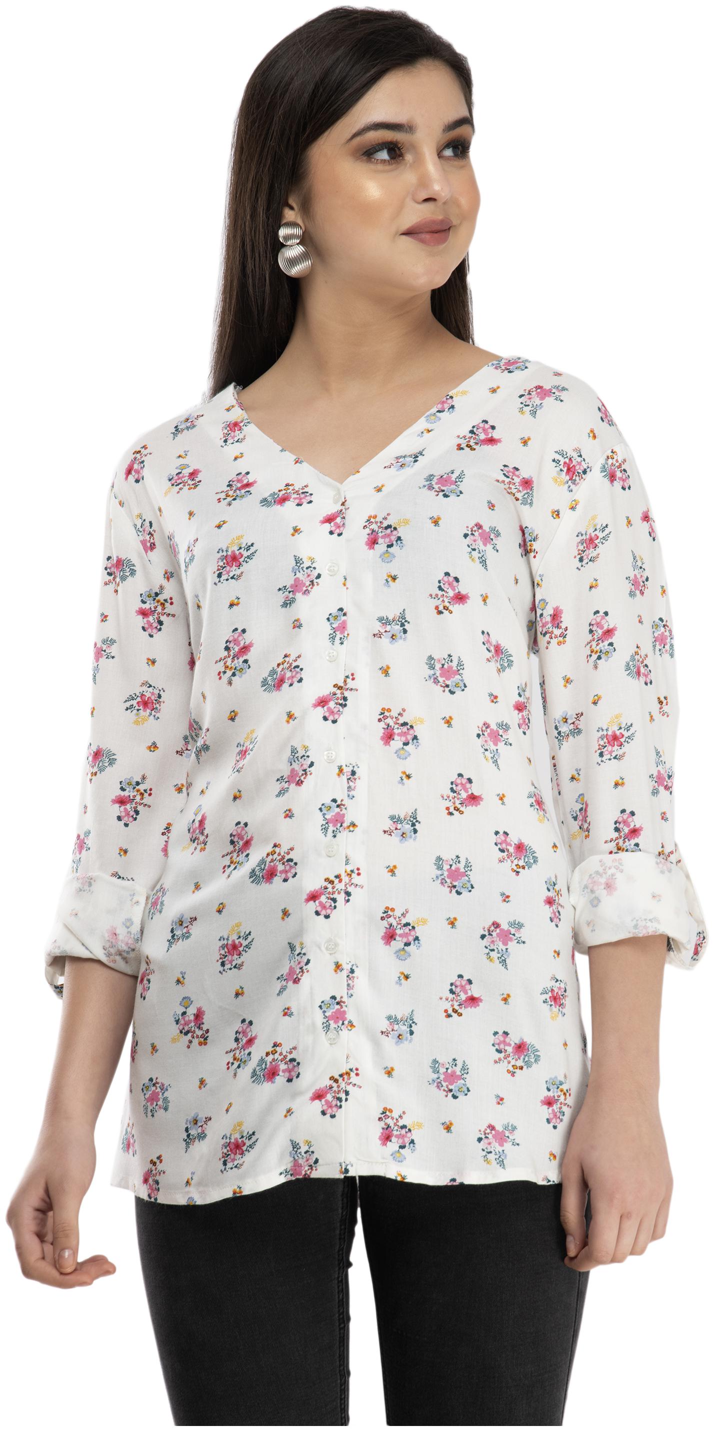 

Cwtch Women Floral Regular tunic - White