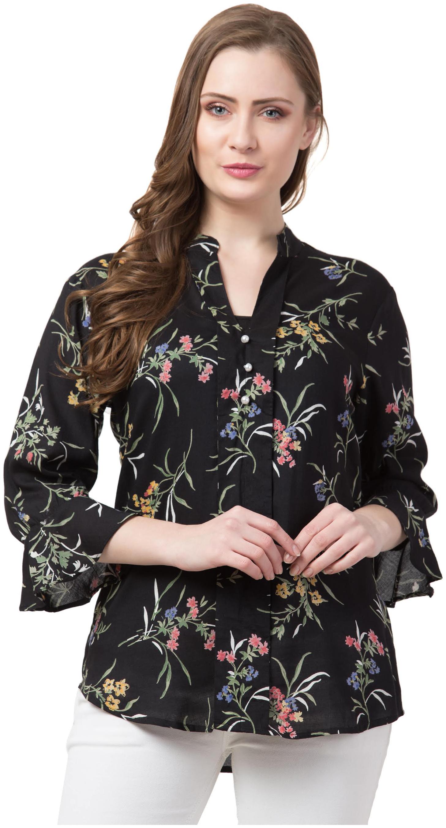 

Cwtch Women Floral Regular top - Black