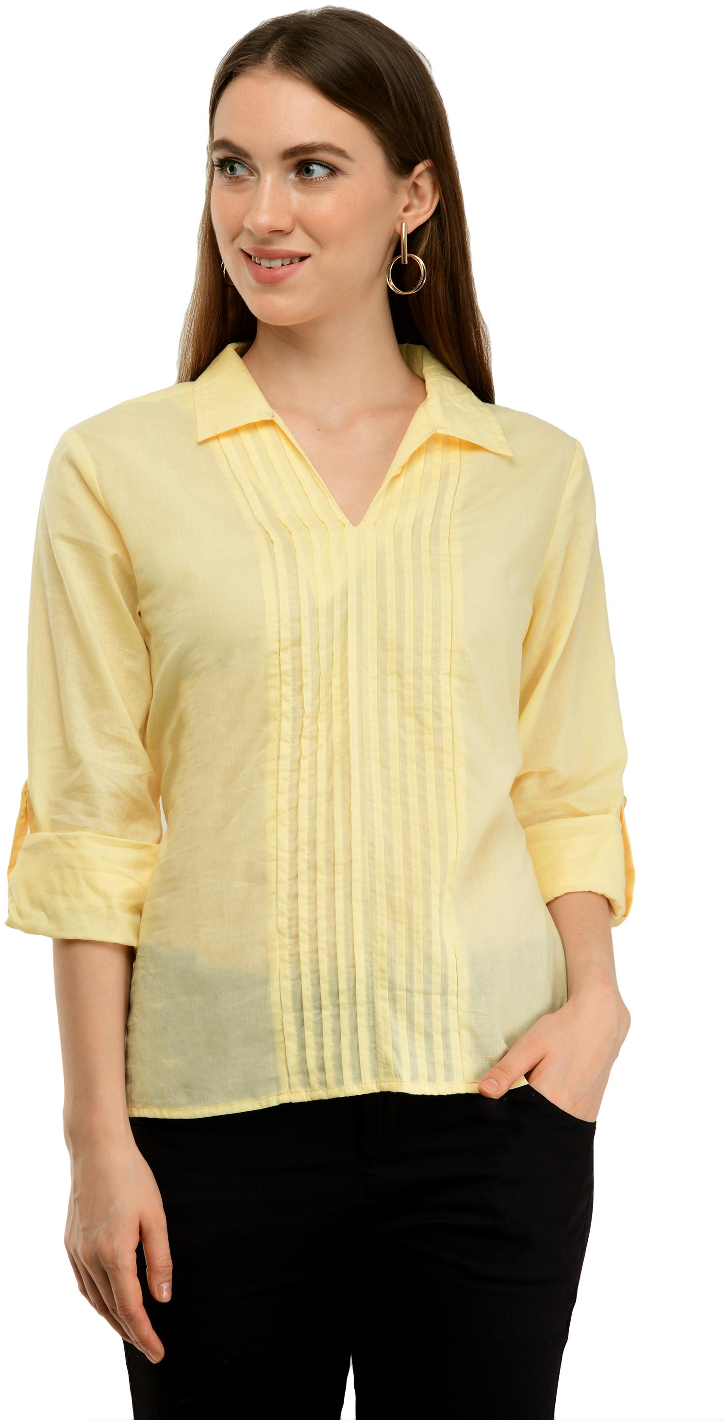 

Cwtch Women Solid Regular top - Yellow