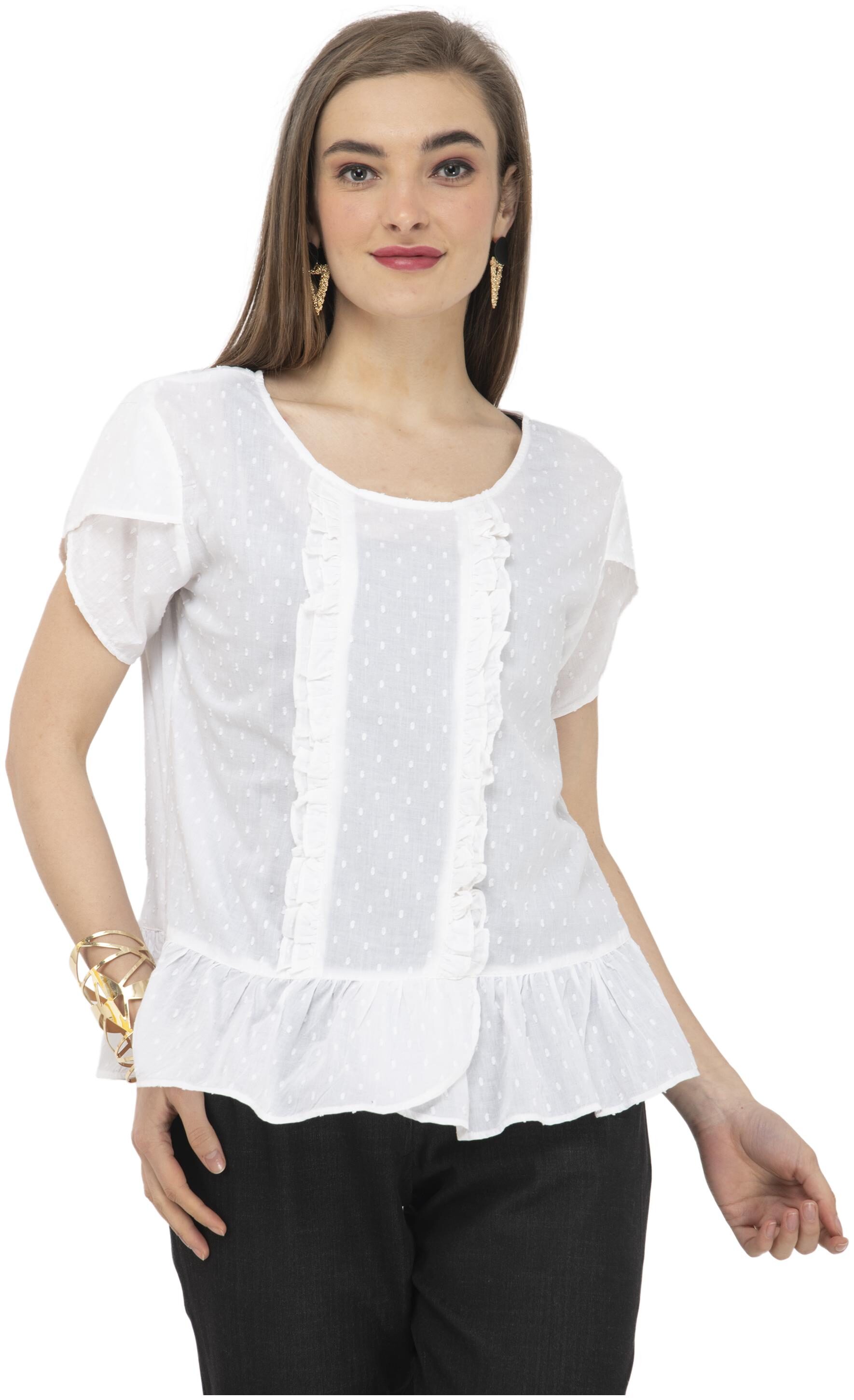 

Cwtch Women Solid Regular top - White