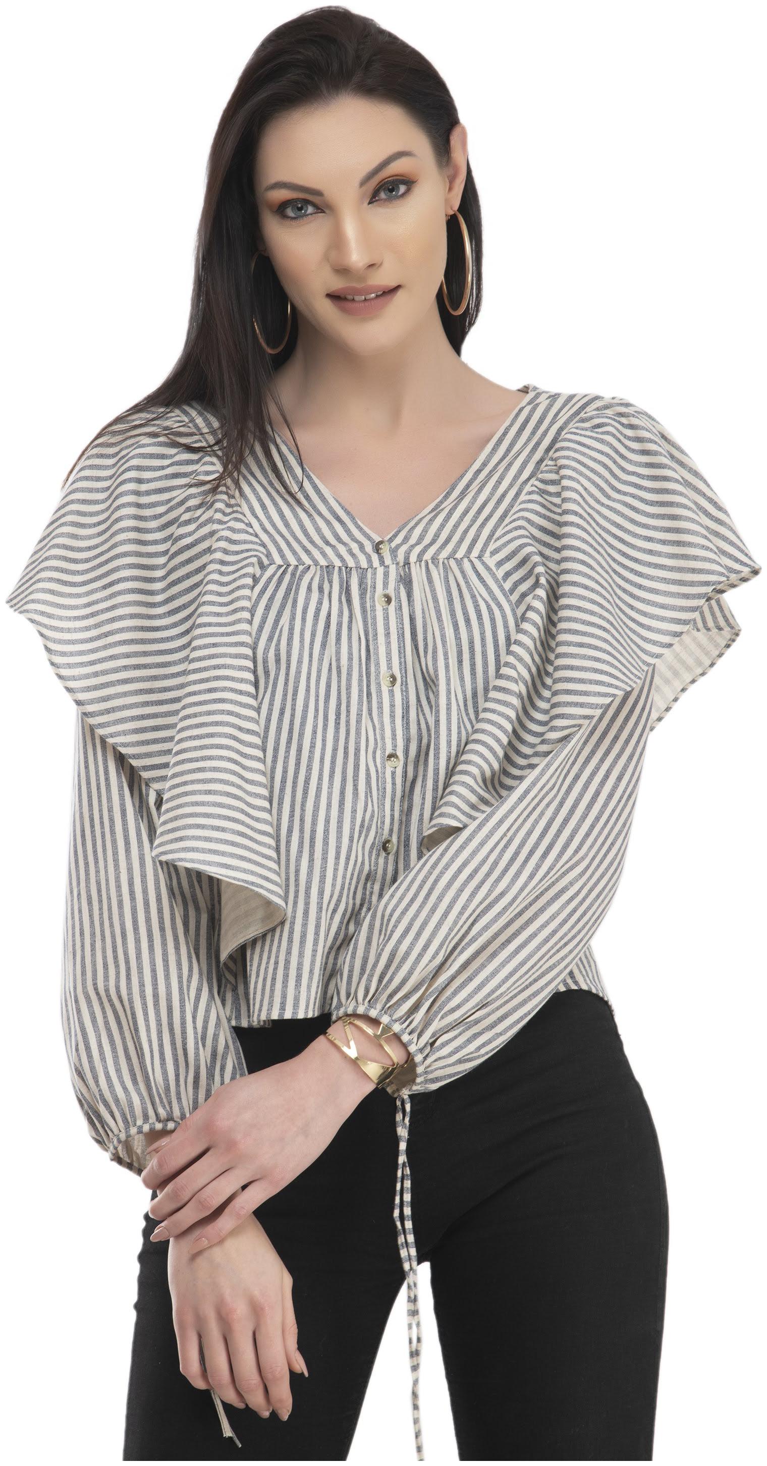 

Cwtch Women Striped Shirt style - Black