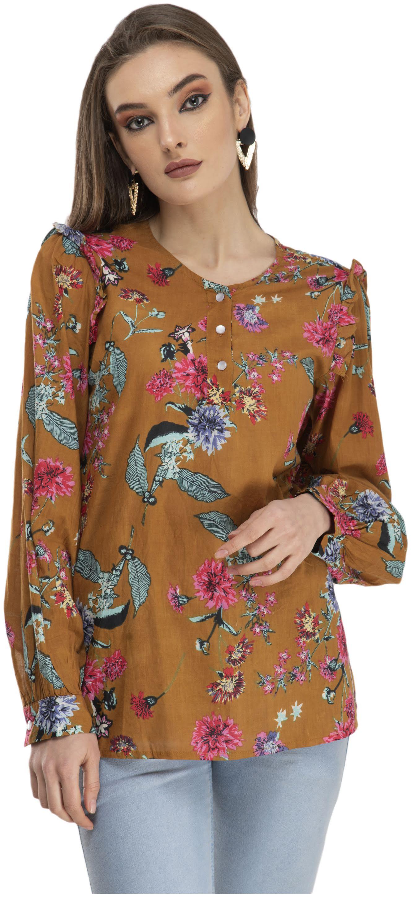 

Cwtch Women Floral Regular tunic - Brown