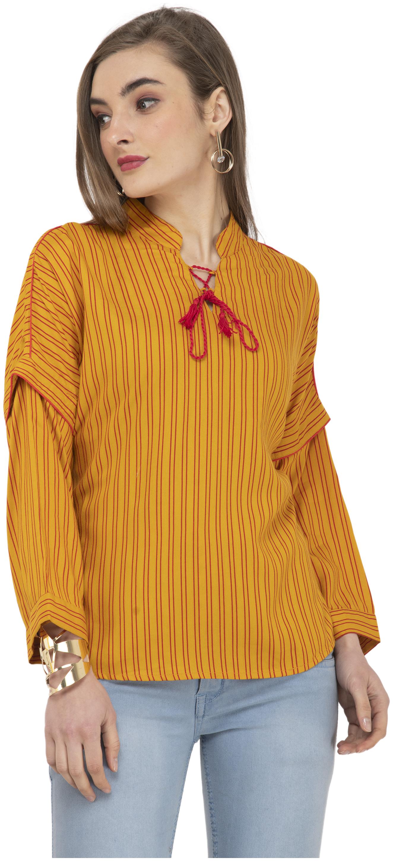 

Cwtch Women Striped Regular top - Yellow