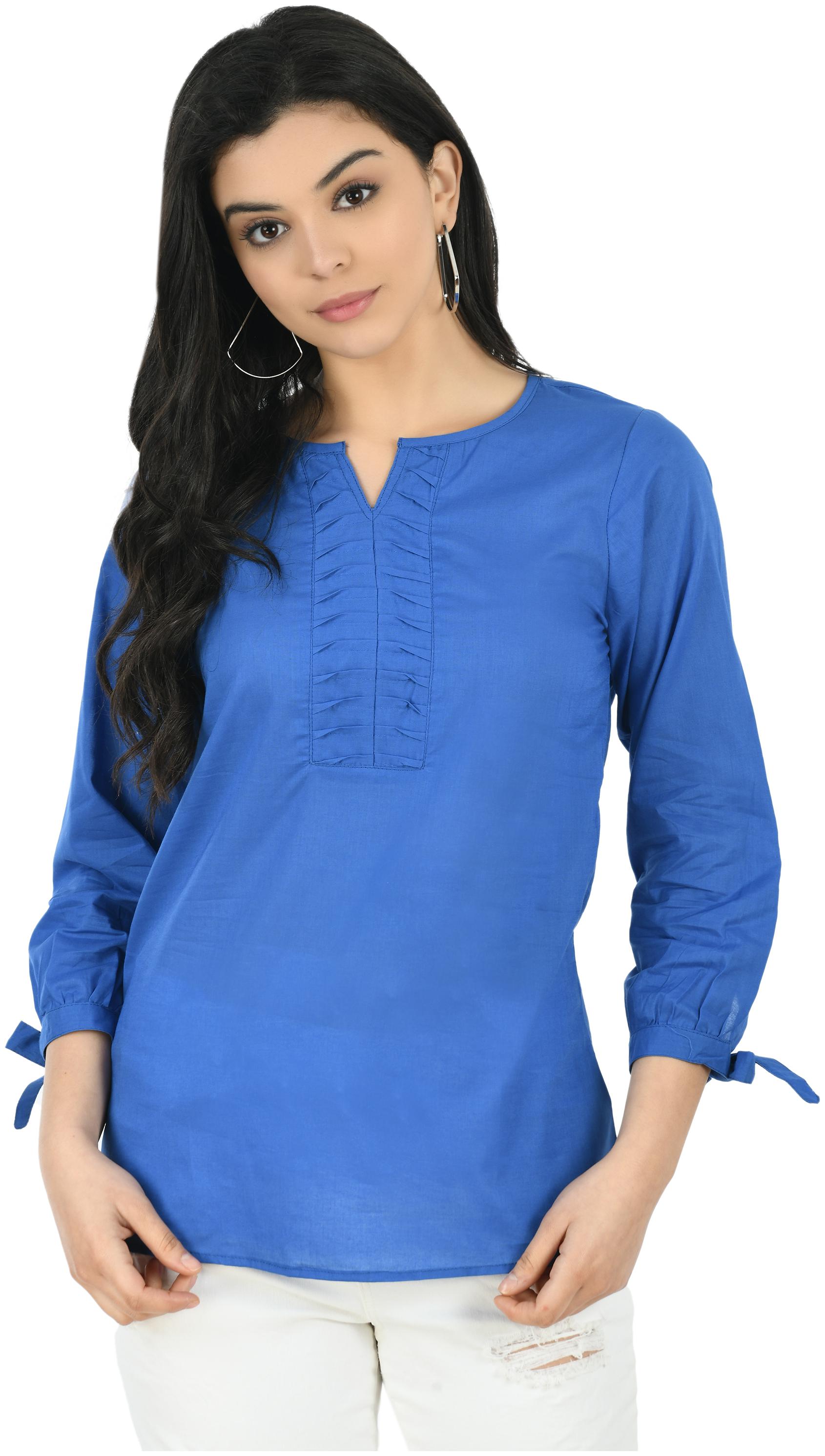 

Cwtch Women Solid Regular top - Blue